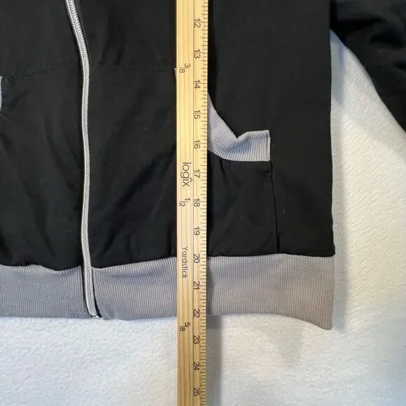 Creazioni Effeci Jacket Hoodie Black White Sherpa Lined Size Medium Winter - Picture 8 of 11